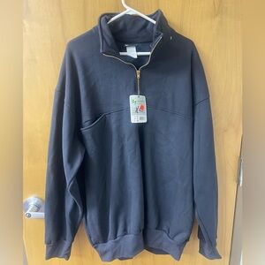 Horace Small Men's Quarter-Zip Pullover Job Shirt Fire Black Size XL Sweatshirt